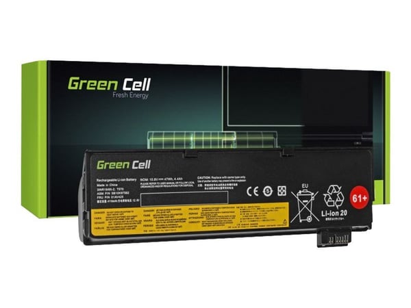 Green Cell - Batteri til bærbar PC (utvidet) - litiumion - 6-cellers - 4400 mAh - svart - for Lenovo ThinkPad A475; P51s; T25; T470; T570