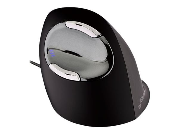 Evoluent VMDS, Oikeakätinen, Laser, USB A-tyyppi, Musta, Hopea