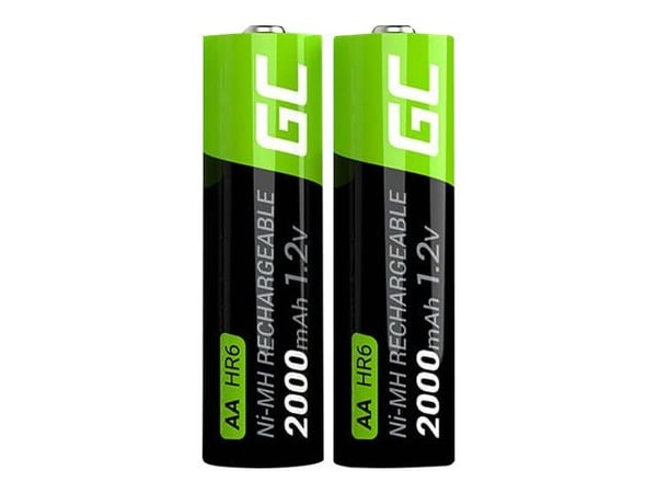 Green Cell HR6 - Batteri 2 x AA-type - NiMH - (ladbare) - 2000 mAh