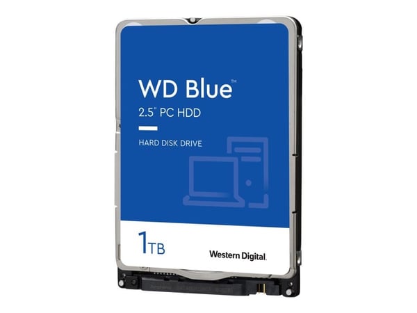 Western Digital Blue , 1 TB, 5400 RPM, 128 MB, 2.5", Serial ATA III