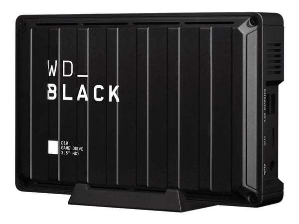 WD_BLACK D10 Game Drive WDBA3P0080HBK - Harddisk - 8 TB - ekstern (bærbar) - USB 3.2 Gen 1 - 7200 rpm - svart