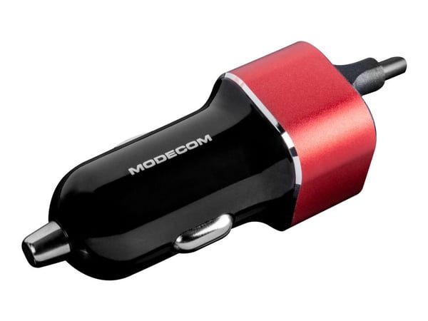 MODECOM MC-CU2K-09-MICRO - Bilstrømadapter - 4.8 A - 2 utgangskontakter (USB, Micro-USB type B) - svart