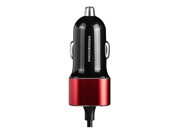 MODECOM MC-CU2K-09-MICRO - Bilstrømadapter - 4.8 A - 2 utgangskontakter (USB, Micro-USB type B) - svart