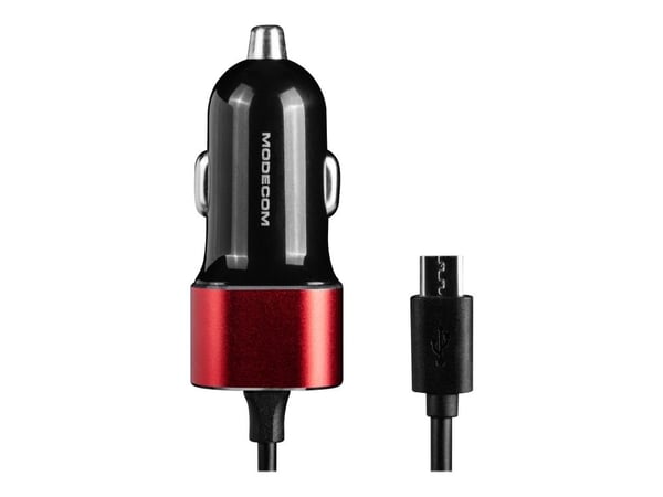 MODECOM MC-CU2K-09-MICRO - Bilstrømadapter - 4.8 A - 2 utgangskontakter (USB, Micro-USB type B) - svart
