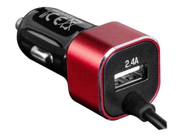 MODECOM MC-CU2K-09-MICRO - Bilstrømadapter - 4.8 A - 2 utgangskontakter (USB, Micro-USB type B) - svart