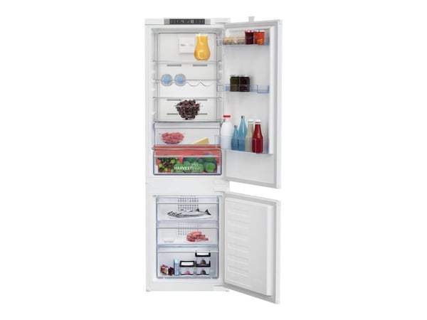 Beko BCNA275E4SN - Kjøleskap/fryser - bunnfryser - innebygd - fordypning - bredde: 56 cm - dybde: 55.5 cm - høyde: 178.4 cm - 254 liter - Klasse E ...