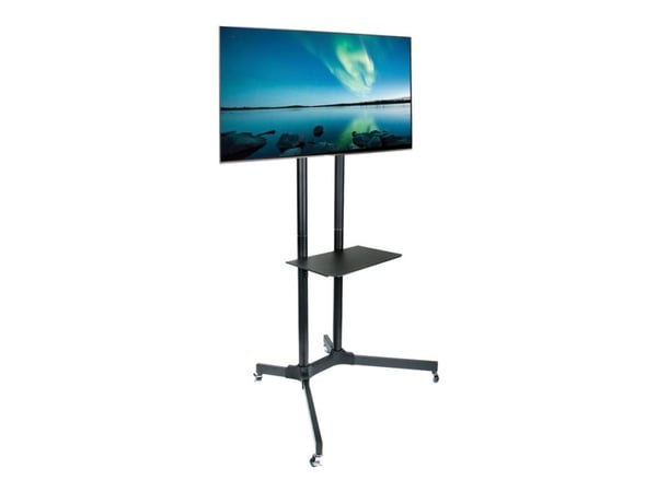 ART S-08A - Vagn - för platt panel - metall - pulverlackerad svart - skärmstorlek: 30"-65"