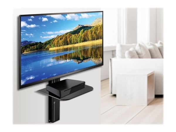 Maclean MC-771 - Brakett - for TV, DVD - metall, glass - svart - skjermstørrelse: 23"-42" - veggmonterbar