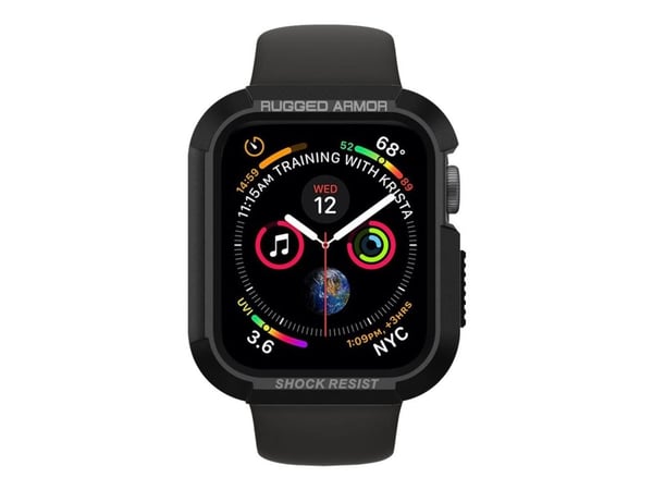 Spigen Rugged Armor - Støtfanger for smartarmåndsur - robust - termoplast-polyuretan (TPU) - svart