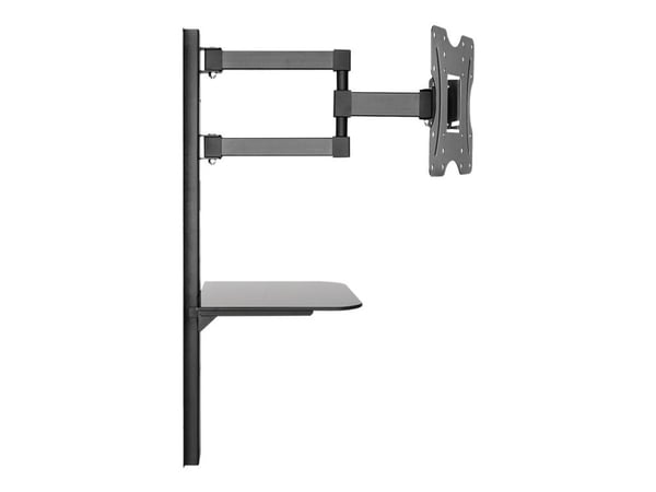 Maclean MC-771 - Brakett - for TV, DVD - metall, glass - svart - skjermstørrelse: 23"-42" - veggmonterbar