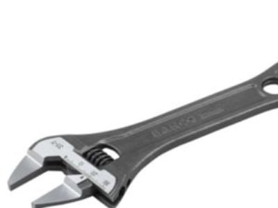 Bahco skiftnyckel 8" - räfflade smala backar och extra stor käftöppning
