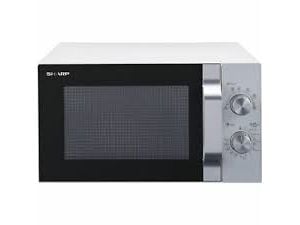 Sharp R204WA, Pöytämalli, Solo-mikroaaltouuni, 20 L, 800 W, Rotaatio, Hopea, Valkoinen