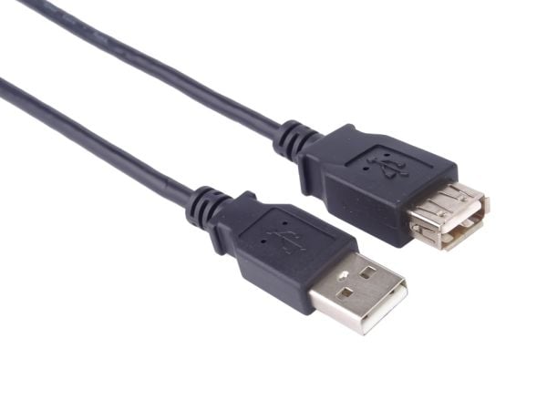 PremiumCord USB 2.0-förlängningskabel, A-A, 0,5 m, svart (kupaa05bk)