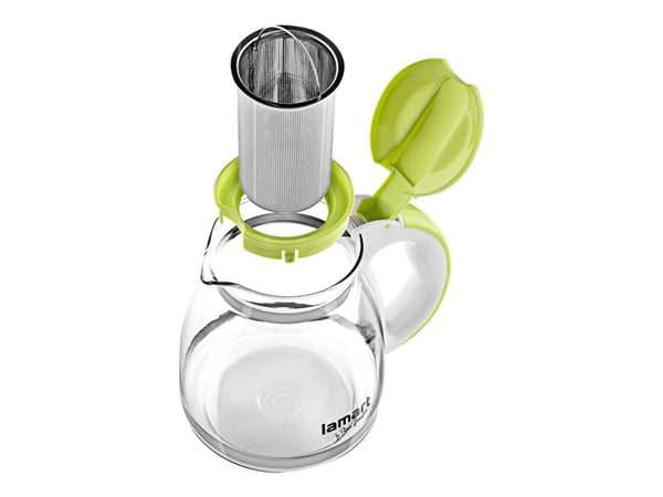 Lamart by Piere Lamart VERRE - Teekannu - Koko 13 cm - Korkeus 15,5 cm - 1,5 L - vihreä, kirkas