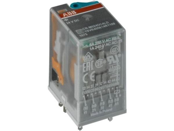 ABB CR-M024DC4, Grå, CE, 250 V, 6 A, 21,2 x 35,6 x 27,5 mm, 33 g