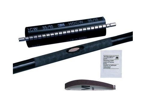 3M HDCW-80/25-250, Lämpökutisteputki, musta, 25 cm, 9,3 cm, 1 kpl, 2,5 cm
