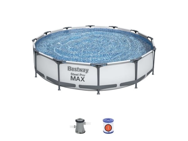 Bestway Steel Pro 56416, 6473 l, Innrammet basseng, Blå, 25,2 kg