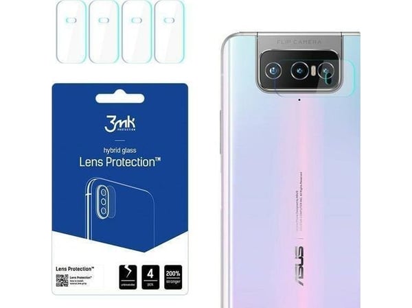 3MK Lens Protect for Asus Zenfone 7 Pro, beskyttelse til kameralinsen, 4 stk