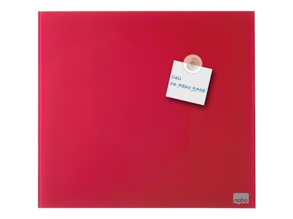Nobo - Whiteboard - 450 x 450 mm - glass - magnetisk - rød