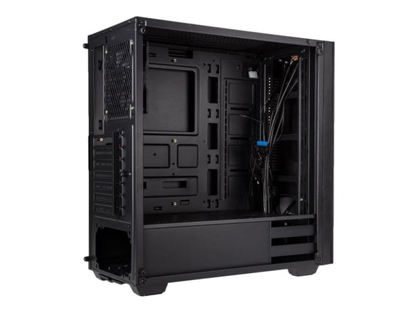 Kolink Stronghold - Tower - utökad ATX - genomskinlig sidopanel (härdat glas) - ingen strömförsörjning (ATX) - svart - USB/ljud