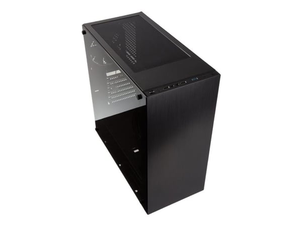 Kolink Stronghold - Tower - utökad ATX - genomskinlig sidopanel (härdat glas) - ingen strömförsörjning (ATX) - svart - USB/ljud