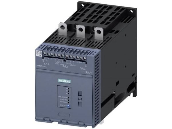 Siemens 3RW5056-6AB15 3RW50566AB15 Pehmokäynnistysyksikkö Moottorin teho 400 V:lla 90 kW Moottorin teho 230 V:lla 45 kW 200 V, 600 V Nimellisvirta ...