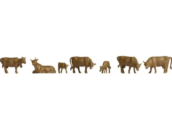 NOCH Cows, Brown, HO (1:87), Ruskea