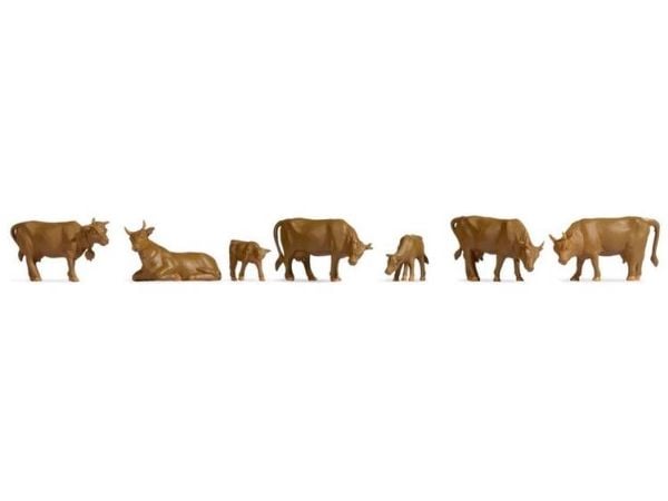 NOCH Cows, Brown, TT (1:120), Ruskea
