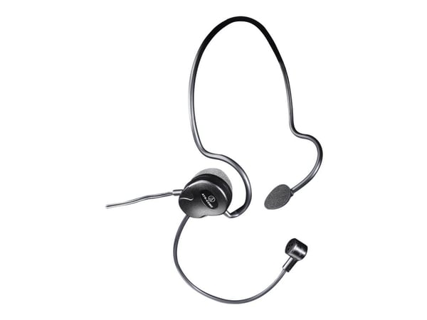 Audio-Technica ATR COMC - Headset - montering bakom nacken - kabelansluten - svart