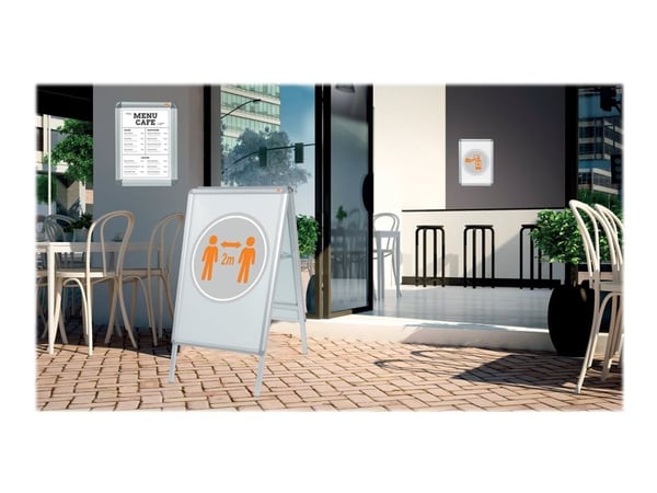 Nobo - Skiltholder - gulvstående - 841 x 594 mm - for A1 - dobbeltsidet - utendørs