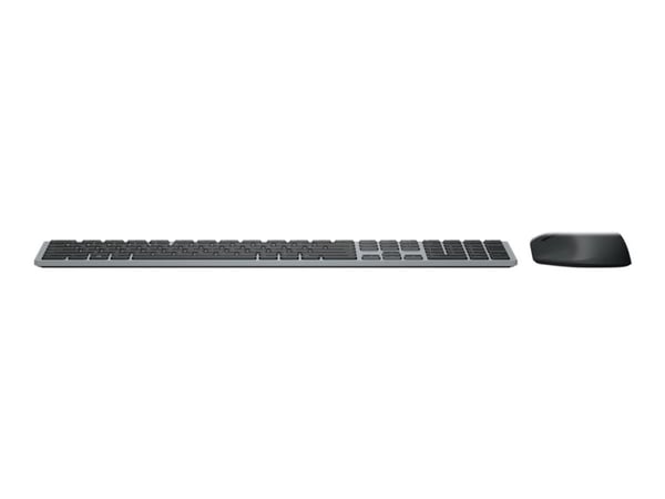 Dell Pro Plus Keyboard and Mouse KM7321W - Tastatur- og mussett - trådløs - 2.4 GHz, Bluetooth 5.0 - QWERTY - US International - titangrå - med 3 y...