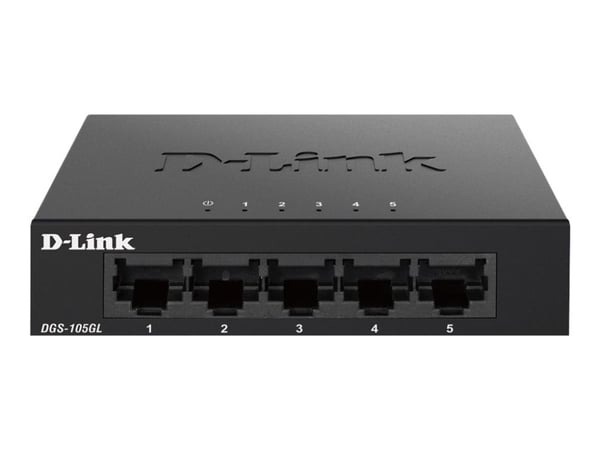 D-Link DGS 105GL - Switch - ikke-styrt - 5 x 10/100/1000 - stasjonær