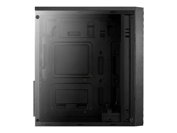 AeroCool Streak - Tower - ATX - genomskinlig sidopanel (akryl) - ingen strömförsörjning (ATX) - svart - USB/ljud