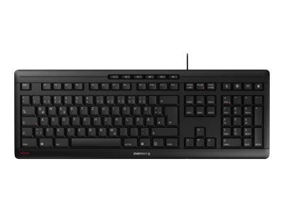 CHERRY STREAM KEYBOARD - Tangentbord - USB - fransk - tangentbrytare: CHERRY SX - svart
