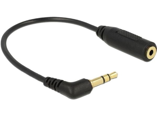 DeLOCK 0.17m 2.5mm/3.5mm, 3.5mm, Uros, 2.5mm, Naaras, 0,17 m, Musta