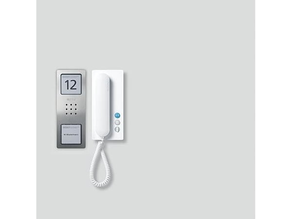 Siedle SET CA 812-1 E/W, Koblet med ledninger (ikke trådløs), Rustfritt stål, Hvit, Vegg