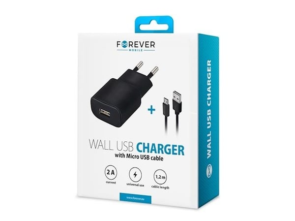 Forever GSM032675, Sisätila, AC, 1,2 m, Musta