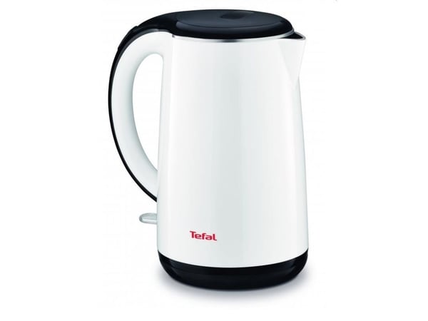 Tefal KO260130, 1,7 L, 2400 W, Svart, Hvit, Plast, Rustfritt stål, Vannmåler, Overopphetingsbeskyttelse