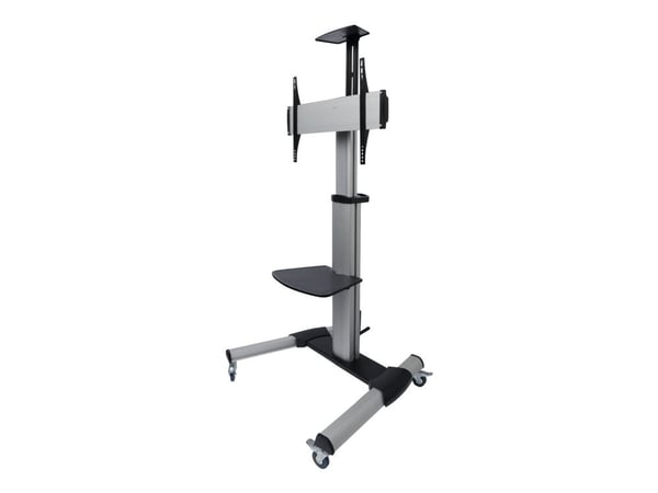 DELTACO Office - Vagn - för LCD-display - stål, plast, aluminium - grå - skärmstorlek: 37"-70"