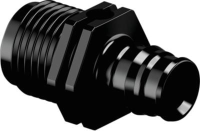 Uponor Q&E overgangsnippel PPSU sort 16 mm x 1/2"