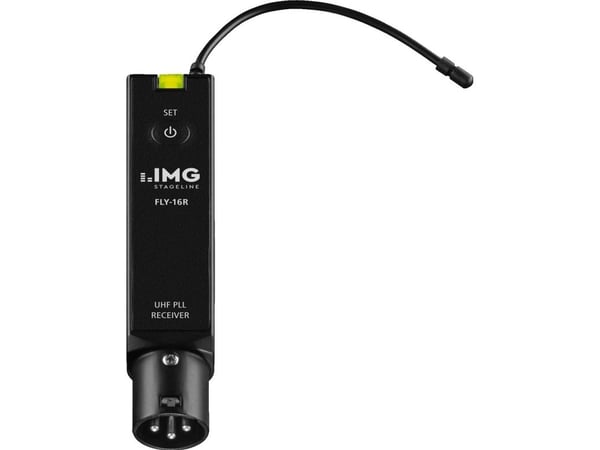 IMG Stage Line FLY-16R, Bærbar (lommemottaker), Ultra High Frequency (UHF), 823 - 832 MHz, 30 - 17000 Hz, 16 kanaler, Svart