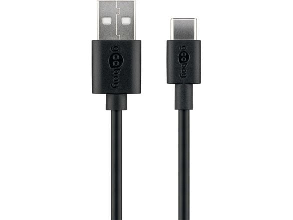 Goobay 59124, 3 m, USB A, USB C, USB 2.0, 480 Mbit/s, sortering