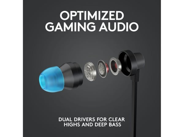 Logitech G G333 - Øreproptelefoner - i øret - kabling - 3,5 mm jackstik