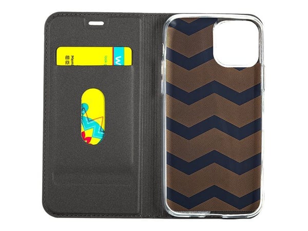 X-Shield - Lommebok for mobiltelefon - polyuretanlær - svart - for Apple iPhone 11 Pro
