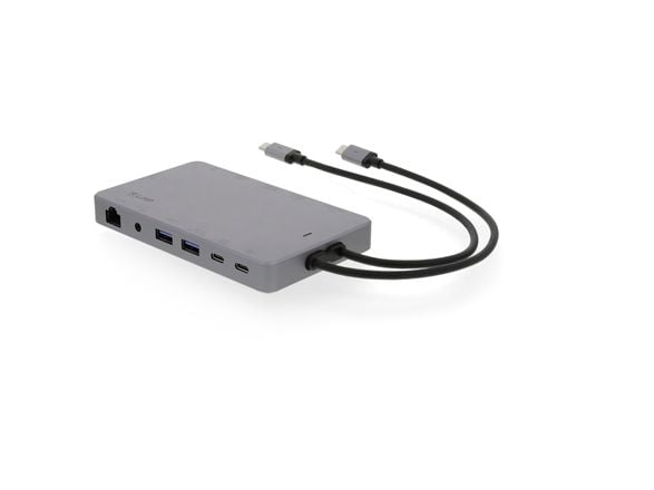 LMP Display Dock 2, Koblet med ledninger (ikke trådløs), USB 3.2 Gen 1 (3.1 Gen 1) Type-C, 100 W, 3,5 mm, 10,100,1000 Mbit/s, Grå