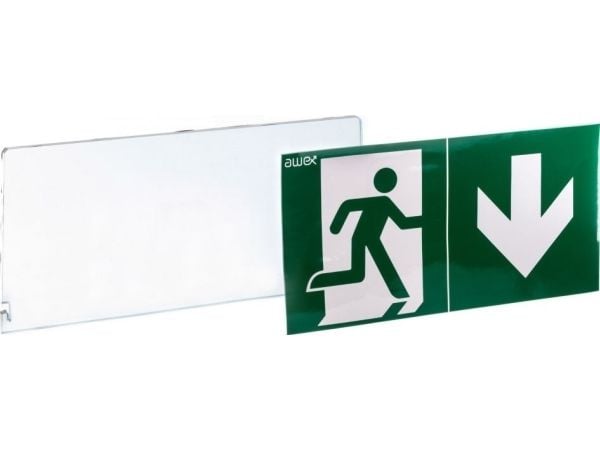 AWEX Plexa för dubbelriktad nödutgångsarmatur EXIT L PU32 + PU43 ETL/PLX/PU32+ PU43
