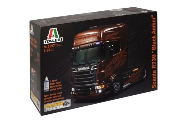 Italeri 3897, Truck/trailer, Monteringssett, 1:24, SCANIA R730, Flerfarget, Sverige