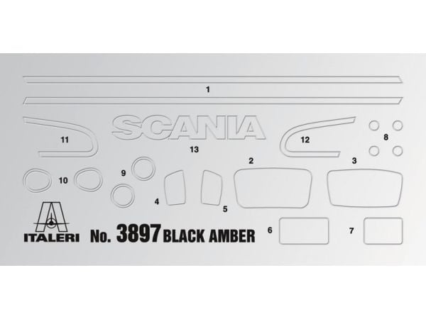 Italeri 3897, Truck/trailer, Monteringssett, 1:24, SCANIA R730, Flerfarget, Sverige