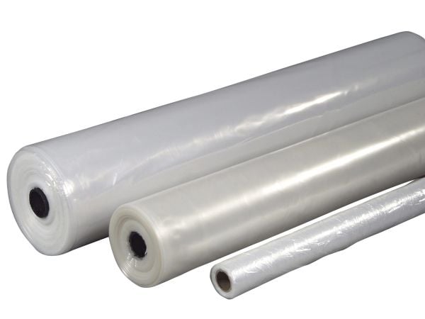 Plastik klar 2x50m x 0,025 mm foldet 1 gang - til afdækning