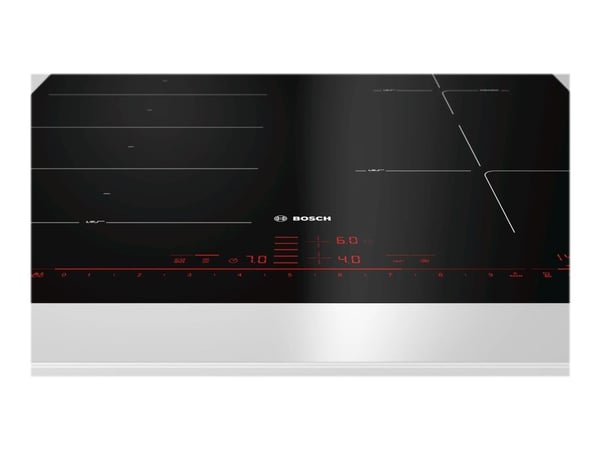 Bosch Serie | 8 PXE601DC1E - Induktionshäll - 4 kokplattor - Fördjupning - bredd: 56 cm - djup: 50 cm - slät - svart